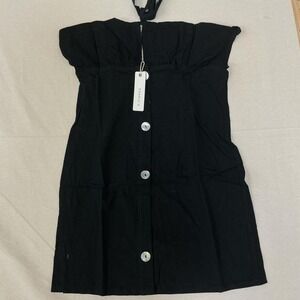 Brand new with tags O.Vianca black halter mini dress
